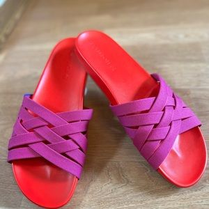 Rothy’s Slide Pink & Red Size 9.5